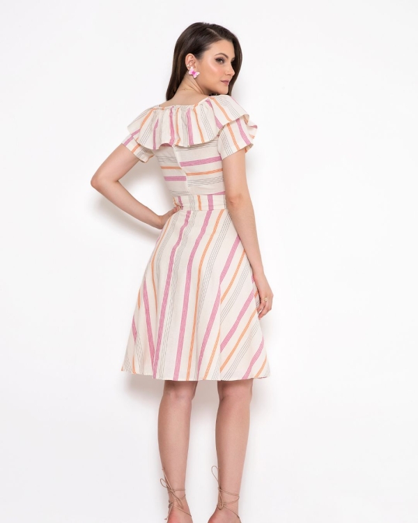 Vestido Ciganinha Laura Rosa listras - Image 2