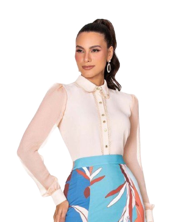 Blusa transparência BC